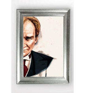 Gümüş Çerçeveli Atatürk Tablo cv1228