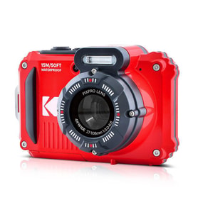 Kodak Pixpro WPZ2/4x Yakınlaştırma Su Altı Fotoğraf Makinesi-Kımızı