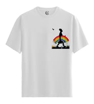 Painted Walk - %100 Pamuklu Erkek Beyaz Tişört - Premium Quality