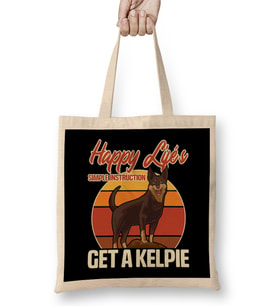 Happy Life Instructions Get An Australian Kelpie Bez Çanta Uzun Saplı