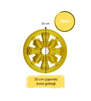 Dekoratif Polimer 25 cm Avize Göbeği (Altın)