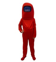 Among Us Cosplay Uzaylı Astronot Kostümü Kırmızı