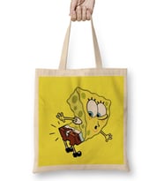 Sünger Bob Sponge Bob 010 Bez Çanta Uzun Saplı