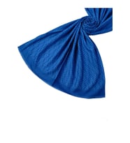 Işıl İpek - Pamuk Jakarlı F Desen Şal 75x190 cm (Saks)