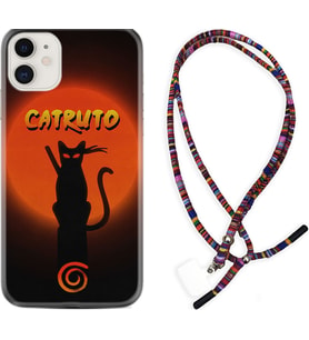 Apple iPhone 11 12 13 Mini Kılıf Boyun Asklı Rasta Silikon Catrudo 1679