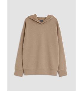 LC WAIKIKI Bej Kapüşonlu Kız Çocuk Soft Touch Sweatshirt