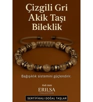 Sertifikalı Çizgili Gri Akik Taşı Bileklik 6x6 mm – Bağışıklık ve Dayanıklılık Taşı (Çok Renkli)