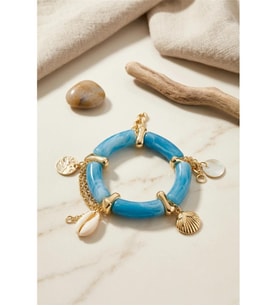 AKRİLİK TASARIM CHARM LASTİK BİLEKLİK