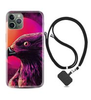 Apple iPhone 11 12 13 14 Pro Max Kılıf Boyun Askılı Silikon Red Eagle 1752