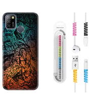 INFINIX Smart 4 5 6 Zero 8 S5 Pro Kılıf Kablo Koruma Spiral Silikon İşaretler Tuval 1716