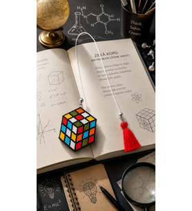 Miyuki El Yapımı Zeka Küpü Rubik Küp Kitap Ayracı (Çok Renkli)