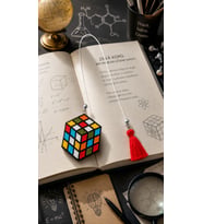 Miyuki El Yapımı Zeka Küpü Rubik Küp Kitap Ayracı (Çok Renkli)