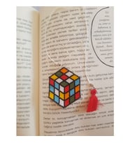 Miyuki El Yapımı Zeka Küpü Rubik Küp Kitap Ayracı (Çok Renkli)