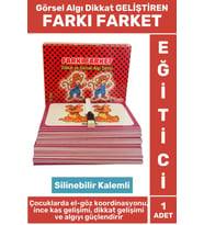 Premium Eğlenceli El-Göz Koordinasyon Görsel Algı Dikkat Kavram Geliştiren +3 Yaş Çocuk FARKI FARKET