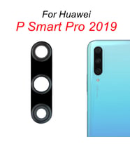 Tkgz Huawei Uyumlu P Smart PRO Arka Kamera Camı Lens Yapışkanlı