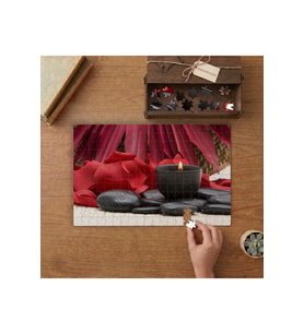 Mum - Spa Taşları - Terapi Tasarımı 240 parça Ahşap Puzzle Ahşap Kutuda MP04120