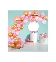 METELİK ROSE GOLDLU LÜKS BALON SET
