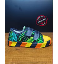 Yaprak Desenli Kanvas Yazlık Erkek Çocuk Sneakers