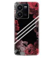 Vivo Y35 Kılıf Silikon Desen Özel Seri Flowers Line 1732