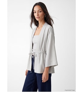 LCW EVERYDAY Gri Şal Yaka Kadın Kimono