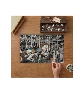 Atlıkarınca - Lunapark - Karnaval Tasarımı 240 parça Ahşap Puzzle Ahşap Kutuda MP09516