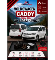 Volkswagen Caddy Combi 2004 - 2010 Araca Özel 3D Bagaj Havuzu