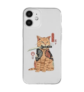 Iphone 12 Uyumlu Catana Kedi Tasarımlı Şeffaf Telefon Kılıfı