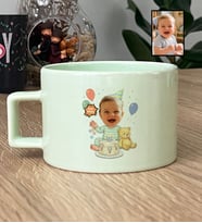 Kişiye Özel Karikatürlü Bebeğe Doğum Günü Hediyesi Lüks Pastel Fincan Doğum Günü Hediyesi