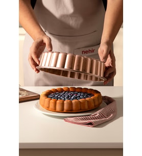 Papatya Rose Gold Döküm Tart Kalıbı 26 cm, şık ve dayanıklı mutfak gereci