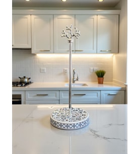 Kağıt Havluluk - Ceramic Desen Gümüş