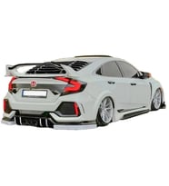 Honda Civic Fc5 6 Parça Arka Flap Parlak Siyah Plastik