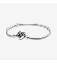 Pandora 598827C01 18cm-Moments Aile Ağacı Kalp Klipsli Bileklik