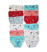 12 Adet Kız Çocuk Desenli Slip Külot