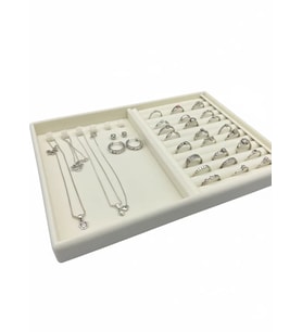 Rio Model Süet Kumaş Krem Renk 24/34 Cm Tırnak-Sosisli TakıSergileme Standı