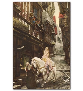 Cakatablo Lady Godiva lığın Tarihi MDF Tablo