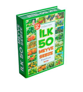 İlk 50 Meyve - Sebze Flash Cards Hafıza Kartları Lisanslı Ürün