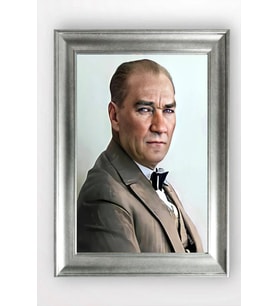 Gümüş Çerçeveli Atatürk Tablo a67