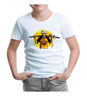 One Piece - Trafalgar Law Beyaz Çocuk Tshirt
