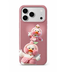 İPhone 17 Pro Novera Cozy Friends Collection Çift Katmanlı Essential Tough Telefon Kılıfı