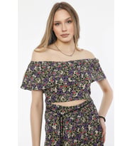 ALEXANDERGARDI VOLANLI CROP TOP (B21-3100) (Çok Renkli)