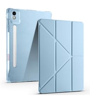 Lenovo Idea Tab Pro 12.7 TB-373FU Tablet Kılıf Kalem Bölmeli Standlı Lüx Smart Cover (Mavi)