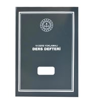 10 Ders Yoklamalı Ders Defteri 28x41 Gri Plastik Kapak