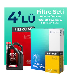 Filtron Nissan Pulsar 1.2 Filtre Bakım Seti Motul Motor Yağlı (2015-2018) 4 Lü
