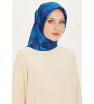 Armine Tivil İpek Eşarp 9218 - 07 Mor Karışık Desen