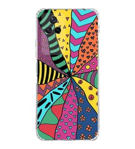 PrintiFy Poco F4 ile Uyumlu Retro Color 4  Kamera Korumalı Şeffaf  Kılıf
