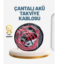 1200A Güçlü Akü Takviye Kablosu 2m Büyük Maşalı Acil Yardım