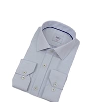 Erkek Puantiyeli Slim Fitt Uzun Kol Gömlek 2402 BGL-ST04385 (Mavi)