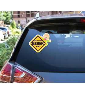 Bebek Var Araba Sticker Etiket