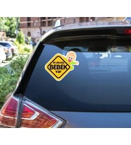 Bebek Var Araba Sticker Etiket