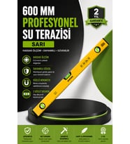 Hassas Ölçüm Sağlayan 600 mm Sarı Su Terazisi